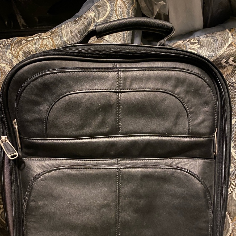 Samsonite Classic Leather Laptop Backpack-Gently used twice.
